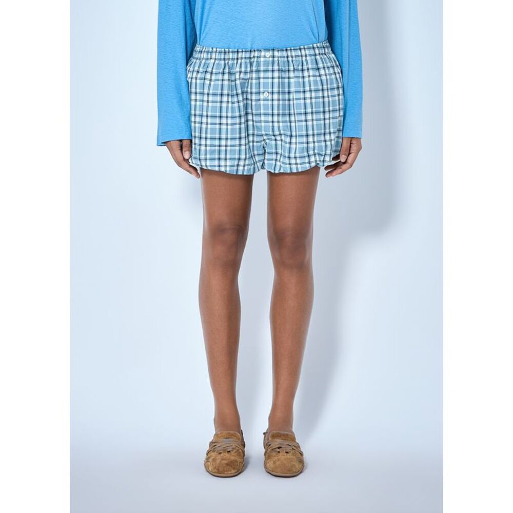 Acne Studios Women Gathered Check Shorts